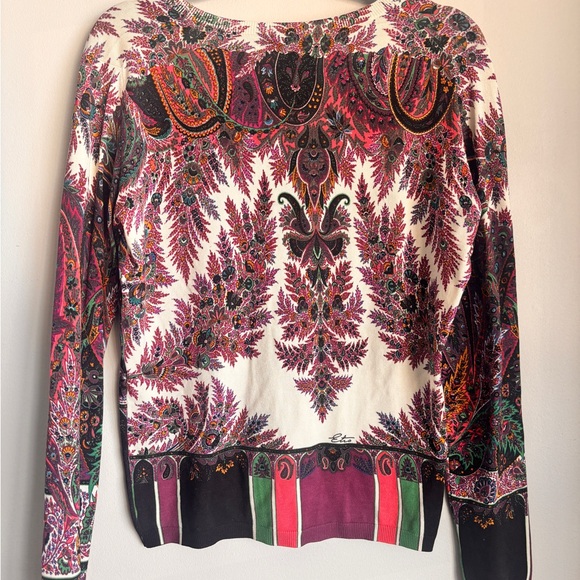Vibrant Multicolor Paisley Sweater - Picture 2 of 3